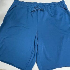 Women's Lularoe knit bermuda shorts, size 2X, teal blue.  Like new.